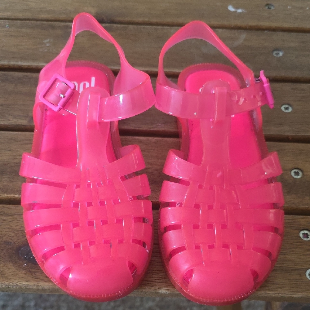 Mini Melissa Vibrant Pink Jelly Sandals